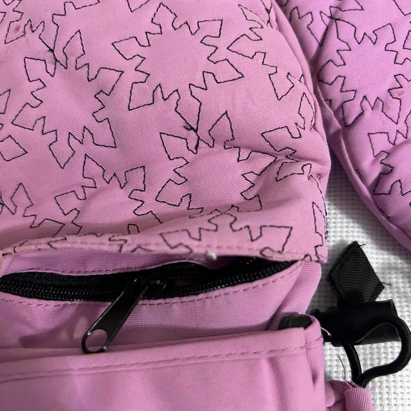 Girls Pink & Light Purple Hat & Mitten Set - Picture 5 of 10